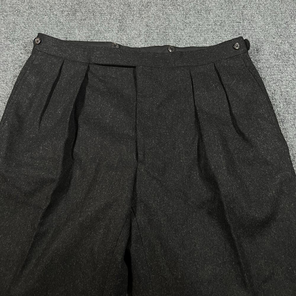 VTG Polo Ralph Lauren Corneliani Flannel Pants Men 37x30.5 Wool Cashmere Pleated